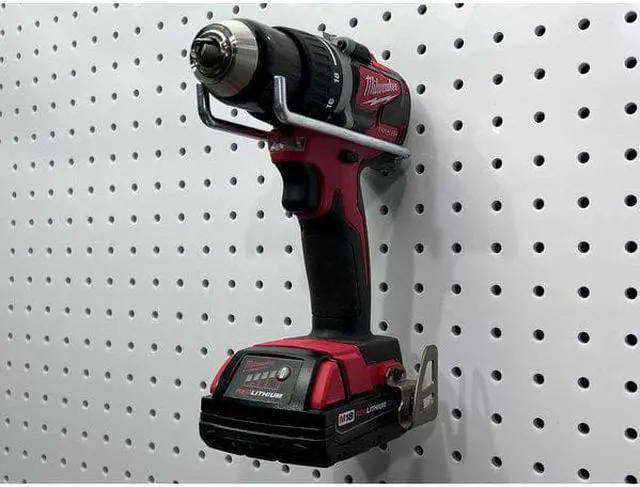 Alt view image 7 of 8 - DuraHook 5-3/4 In. Double Rod 80 Degree Bend 1/4 In. Dia. Zinc Plated Steel Pegboard Hook for DuraBoard, 10 Pack