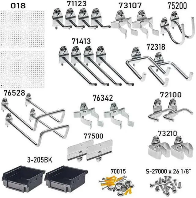 Alt view image 4 of 7 - Pegboard,White,22 in. H,PR DURAHOOK 990-S