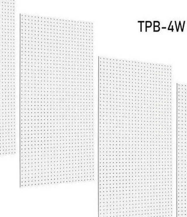 Alt view image 6 of 6 - Hardwood Pegboard Panel with 100 lb. Load Capacity, 48"H x 24"W, White, 4 PK