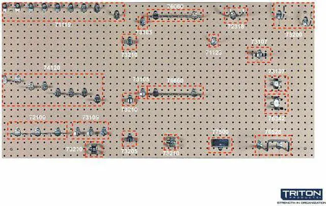 Alt view image 6 of 7 - Pegboard Kit,Black,48 in. H,24 in. W TEMPERED WOOD PEGBOARD TPB-36BKH-Kit