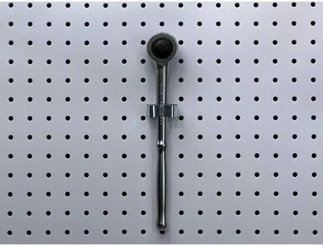 Alt view image 5 of 8 - Triton Products 73210 DuraHook 1/2-Inch to 1-Inch Hold Range 1-7/16-Inch Projection Annealed Chromate Dipped Steel Standard Spring Clip for DuraBoard or 1/8 Inch and 1/4 Inch Pegboard, 10-Pack