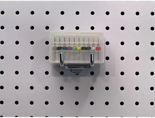 Alt view image 7 of 8 - Triton Products 72318 DuraHook 2-3/4-Inch Double Rod 80-Degree Bend 1/4-Inch Diameter Zinc Plated Steel Pegboard Hook for DuraBoard or 1/8 Inch and 1/4 Inch Pegboard, 10-Pack