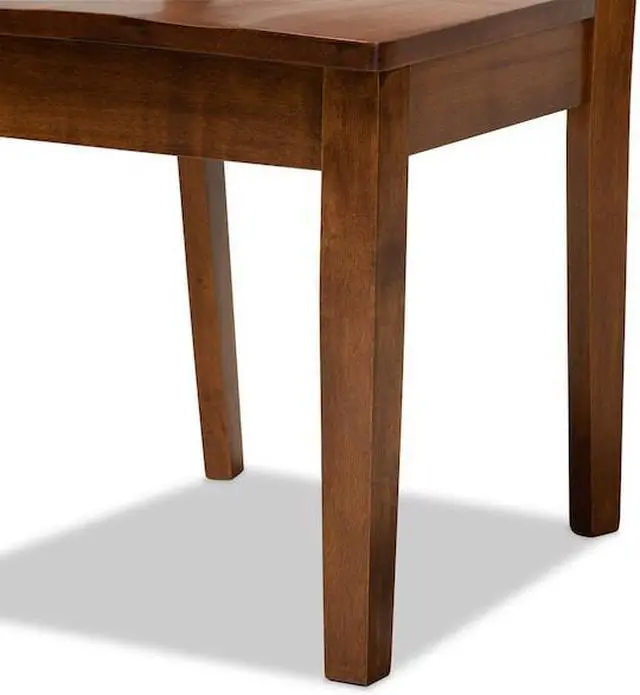 Alt view image 11 of 13 - Baxton Studio Gervais Modern and Contemporary Transitional Walnut Brown Finished Wood 2-Piece Dining Chair Set