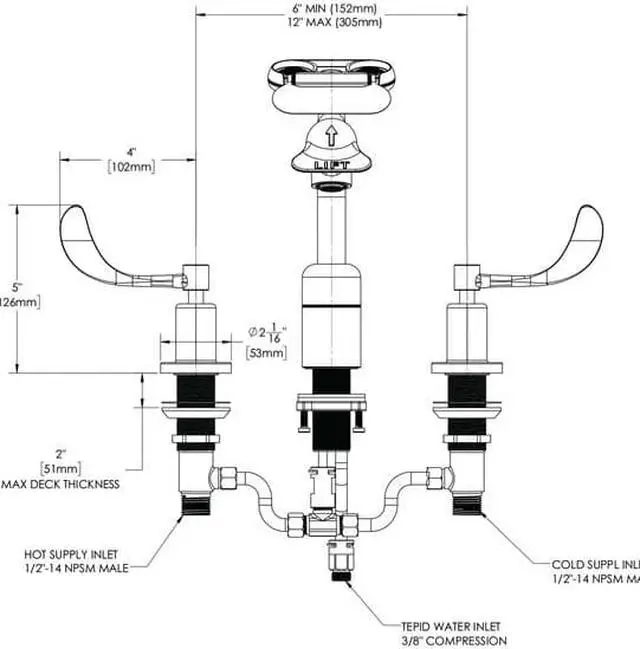 Alt view image 2 of 2 - SPEAKMAN SEF-1800-8-LFTW Gooseneck Eyewash