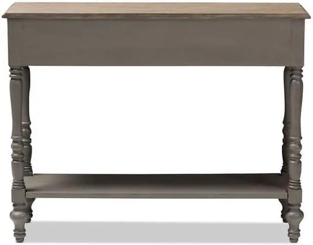 Alt view image 6 of 8 - Baxton Studio Noemie Country Cottage Farmhouse 2-Drawer Console Table