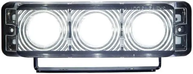 Alt view image 2 of 2 - BUYERS PRODUCTS 5624433 4.375 Inch Clear Rectangular Projector Light With 3 LED
