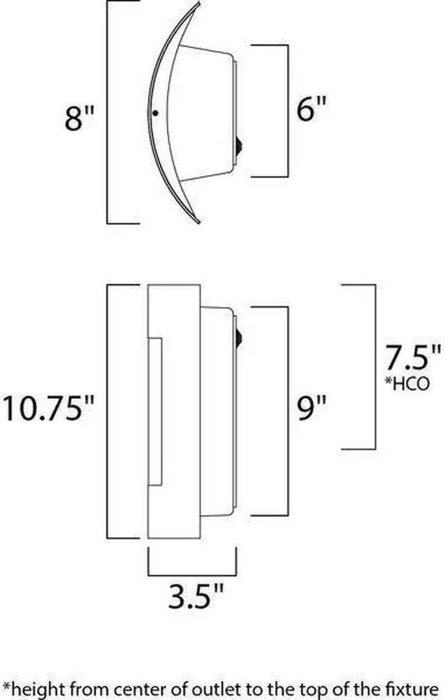 Alt view image 3 of 3 - Maxim 64332WTSST View JA8 Compliant Geometric Polycarbonate Shade Outdoor LED Wall Sconce, 1-Light 9 Watt, 11"H x 8"W, Stainless Steel