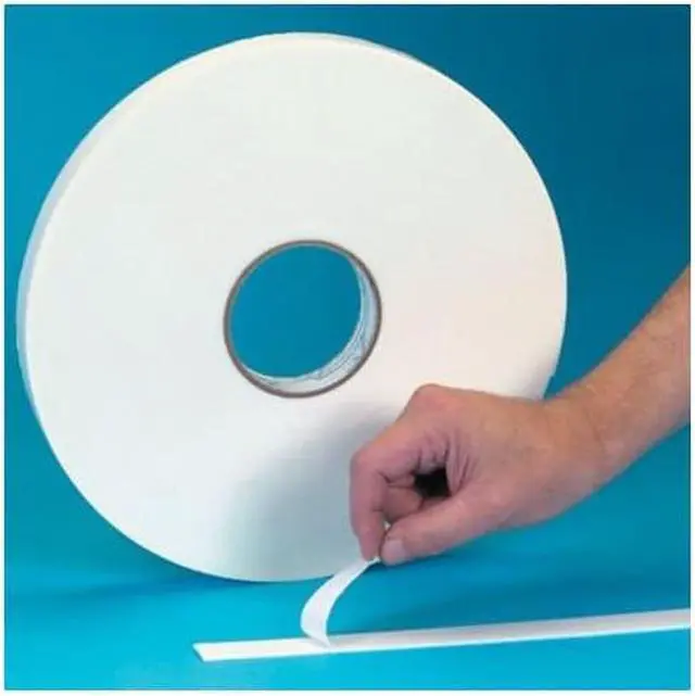 Alt view image 3 of 3 - Tape Logic T9591162PK Polyethylene Double Sided Foam Tape, 1/16 Thick, 36 yds Length x 2 Width, White Case of 2