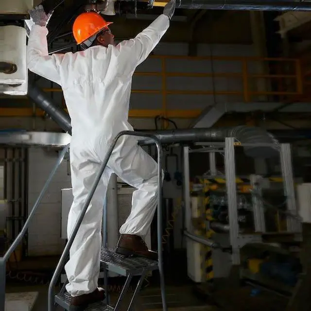 Alt view image 5 of 6 - KLEENGUARD 49102 Disposable Coveralls, Collared, M, SMMMS, Zipper, Elastic