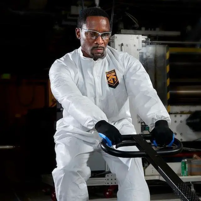 Alt view image 6 of 6 - KLEENGUARD 49102 Disposable Coveralls, Collared, M, SMMMS, Zipper, Elastic