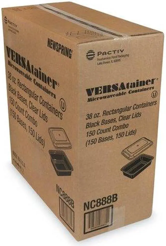 Alt view image 7 of 11 - C-Rect Plas Cntnr W/Lid 38Oz Microwvb Bla 150