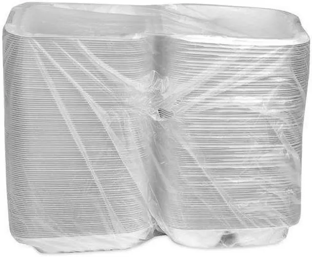 Alt view image 8 of 11 - Pactiv PACYCN80803 Earthchoice Smartlock Hinged Lid Containers, White, 22 Oz, 200/Carton