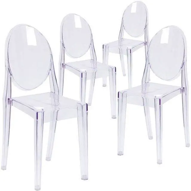 Alt view image 5 of 17 - 4 Pack Cheryl Ghost Side Chair in Transparent Crystal