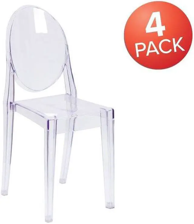 Alt view image 7 of 17 - 4 Pack Cheryl Ghost Side Chair in Transparent Crystal