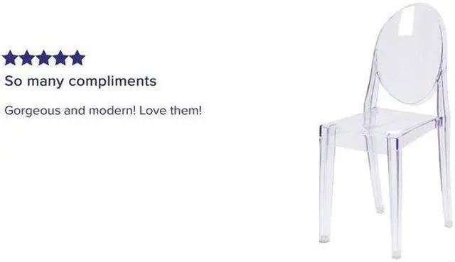 Alt view image 9 of 17 - 4 Pack Cheryl Ghost Side Chair in Transparent Crystal