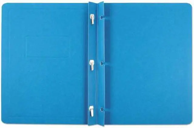 Alt view image 5 of 6 - Oxford 52501 Paper Report Cover, Tang Clip, Letter, 1/2" Capacity, Light Blue, 25/Box