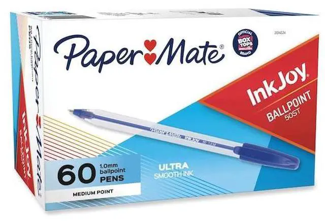 Alt view image 7 of 7 - Paper Mate 2014534 InkJoy 50ST Ballpoint Pens, Medium Point (1.0mm), Blue, 60 Count