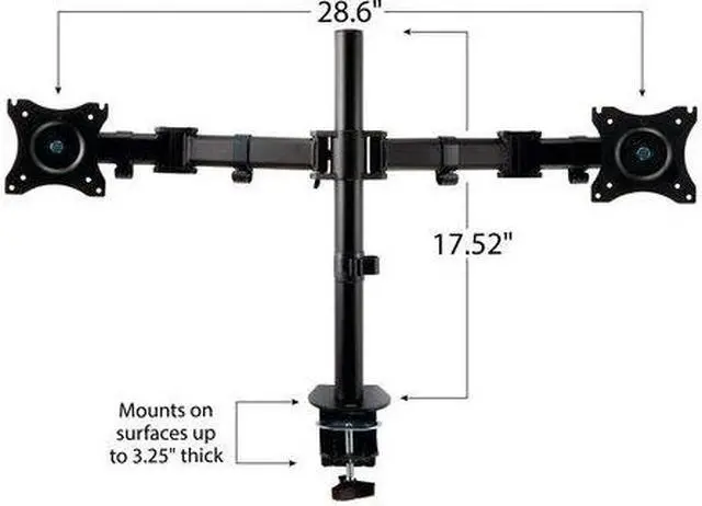 Alt view image 18 of 20 - 3M Clamp Mount For Monitor - Black