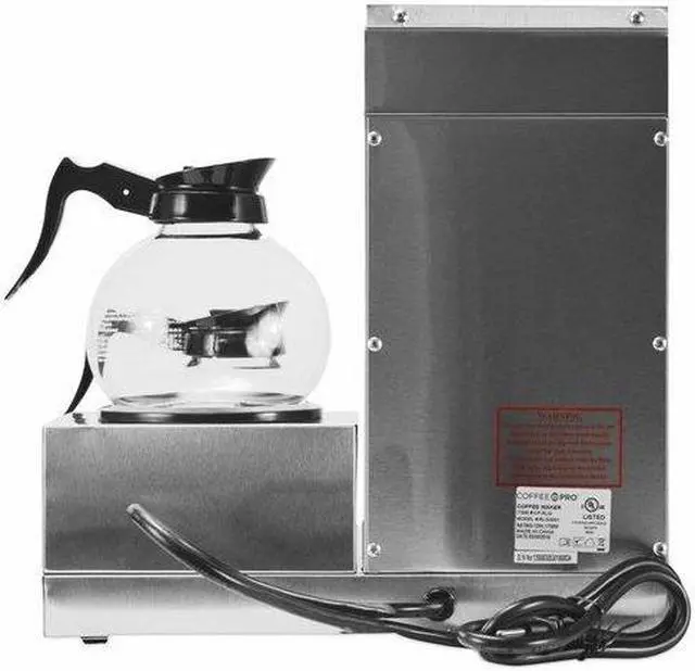 Alt view image 6 of 8 - Coffee Pro CPRLG 3-Burner Commercial Brewer Coffee Maker