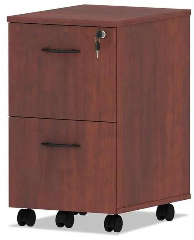 Alt view image 13 of 14 - Alera Valencia Series Mobile File/File Pedestal, 15.38 x 20 x 26.63, Med Cherry