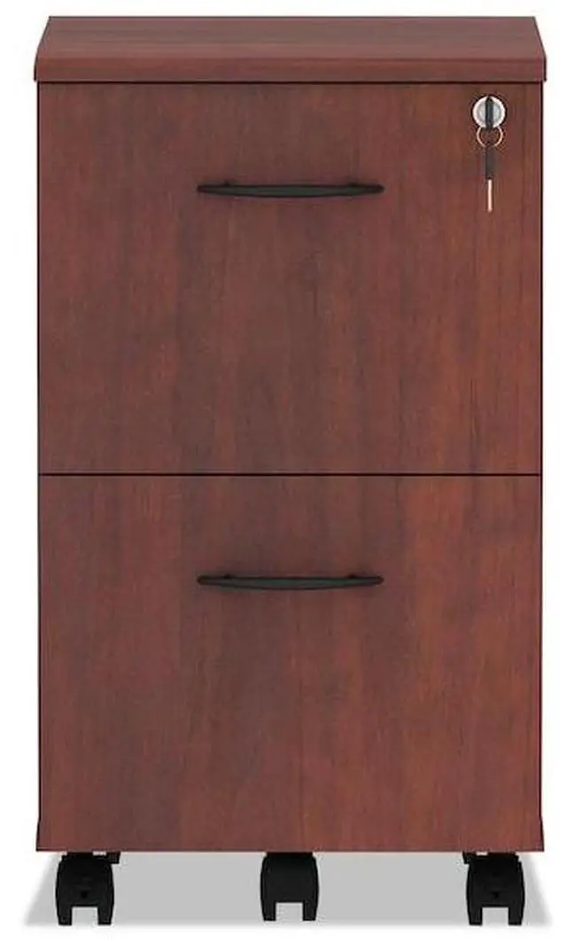 Alt view image 12 of 14 - Alera Valencia Series Mobile File/File Pedestal, 15.38 x 20 x 26.63, Med Cherry