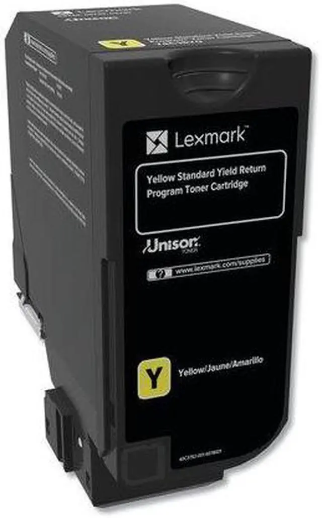 Alt view image 7 of 11 - Lexmark 74C10Y0 Return Program Toner Cartridge - Yellow