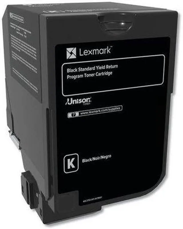 Alt view image 11 of 14 - Lexmark 74C10K0 Return Program Toner Cartridge - Black