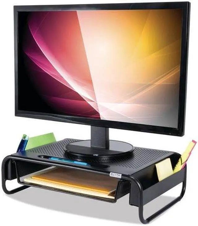 Alt view image 13 of 15 - Allsop 32166 Metal Art Organizer 5 Monitor Stand, Black