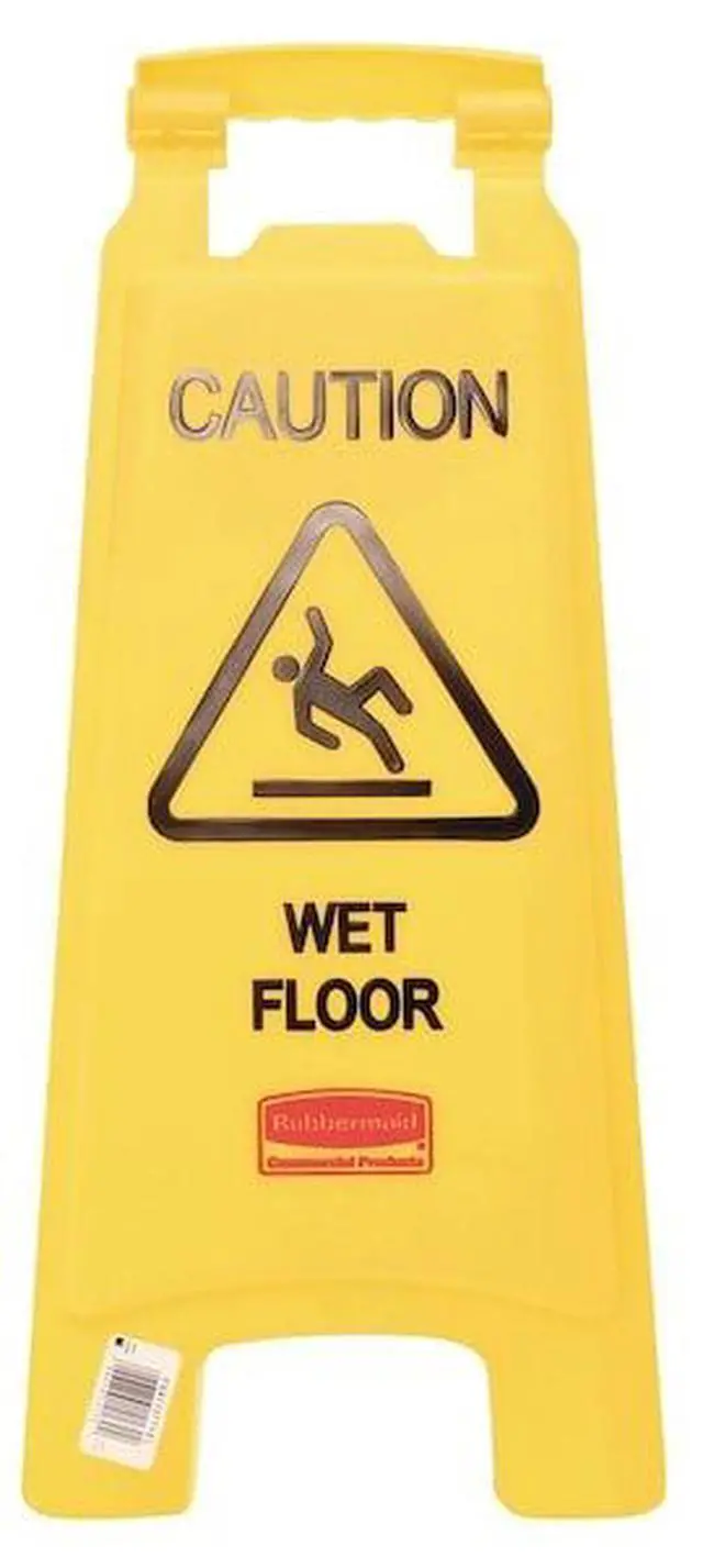 Alt view image 16 of 17 - Rubbermaid Plastic,  Floor Safety Sign,  11" Width,  25" Height,  Yellow