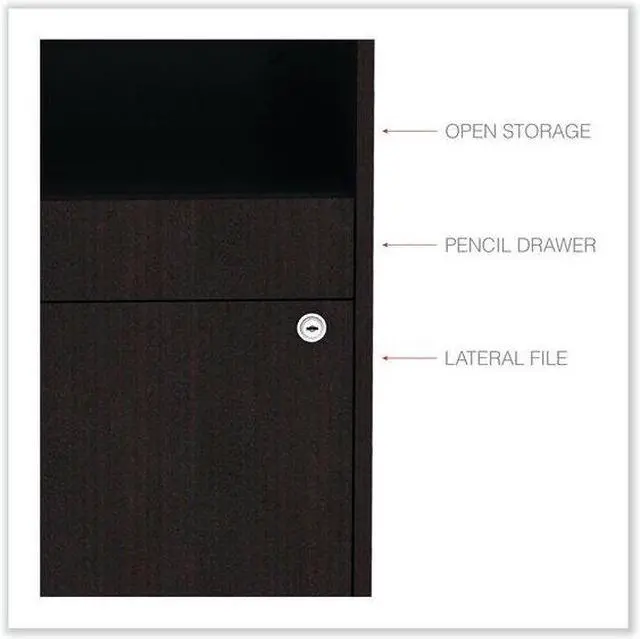 Alt view image 9 of 13 - Alera - LS583020ES - Alera Open Office Series Low File Cab Cred, 29 1/2 x 19 1/8 x 22 7/8, Espresso