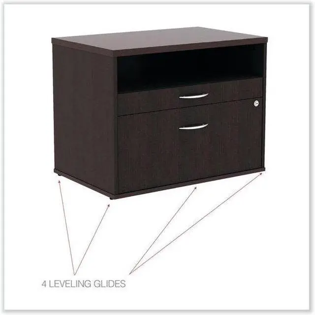 Alt view image 11 of 13 - Alera - LS583020ES - Alera Open Office Series Low File Cab Cred, 29 1/2 x 19 1/8 x 22 7/8, Espresso