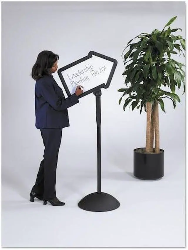 Alt view image 20 of 20 - Safco Double-Sided Arrow Sign Dry Erase Magnetic Steel 25 1/2 x 17 3/4 Black
