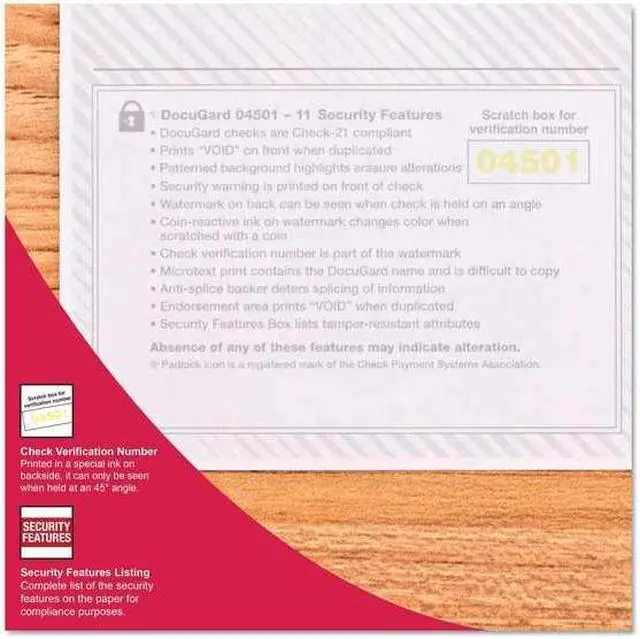 Alt view image 8 of 8 - Docugard Standard Security Check Blue Marble Top 24 lb Letter 500/Ream 04501