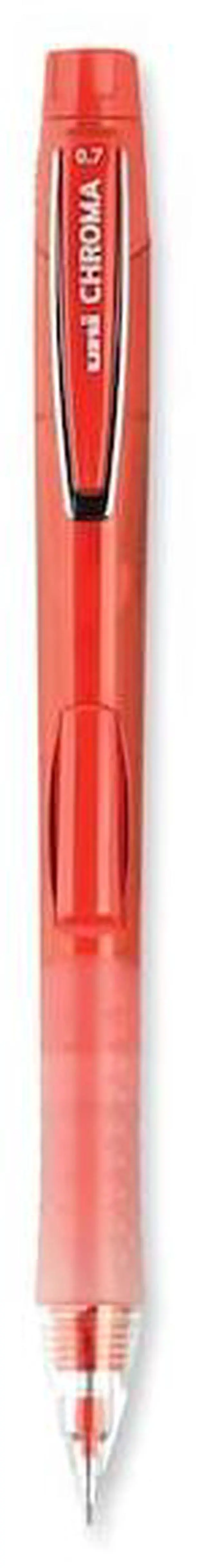 Alt view image 6 of 18 - Uni-ball Chroma Mechanical Pencil, 0.7 mm, HB (#2), Black Lead, Red Barrel, Dozen