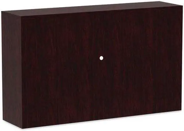 Alt view image 14 of 16 - Alera Valencia Series Hutch with Doors, 58 7/8w x 15d x 35 1/2h, Mahogany