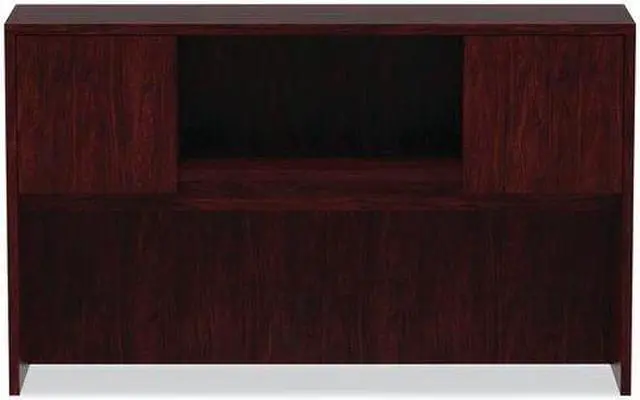 Alt view image 16 of 16 - Alera Valencia Series Hutch with Doors, 58 7/8w x 15d x 35 1/2h, Mahogany
