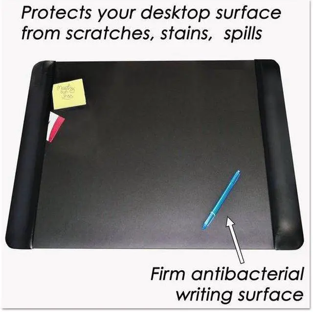 Alt view image 10 of 17 - Artistic Executive Desk Pad with Leather-Like Side Panels 24 x 19 Black 413841