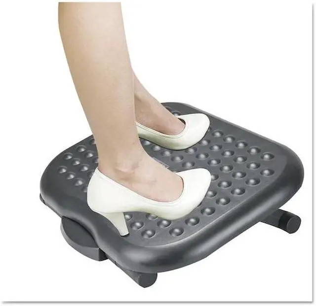 Alt view image 13 of 15 - Alera Relaxing Adjustable Footrest 13 3/4w x 17 3/4d x 4 1/2 to 6 3/4h Black FS212
