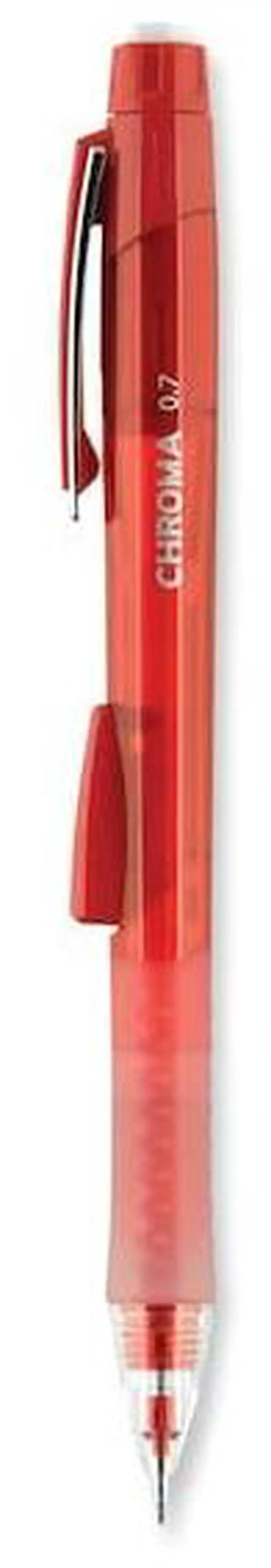 Alt view image 7 of 18 - Uni-ball Chroma Mechanical Pencil, 0.7 mm, HB (#2), Black Lead, Red Barrel, Dozen