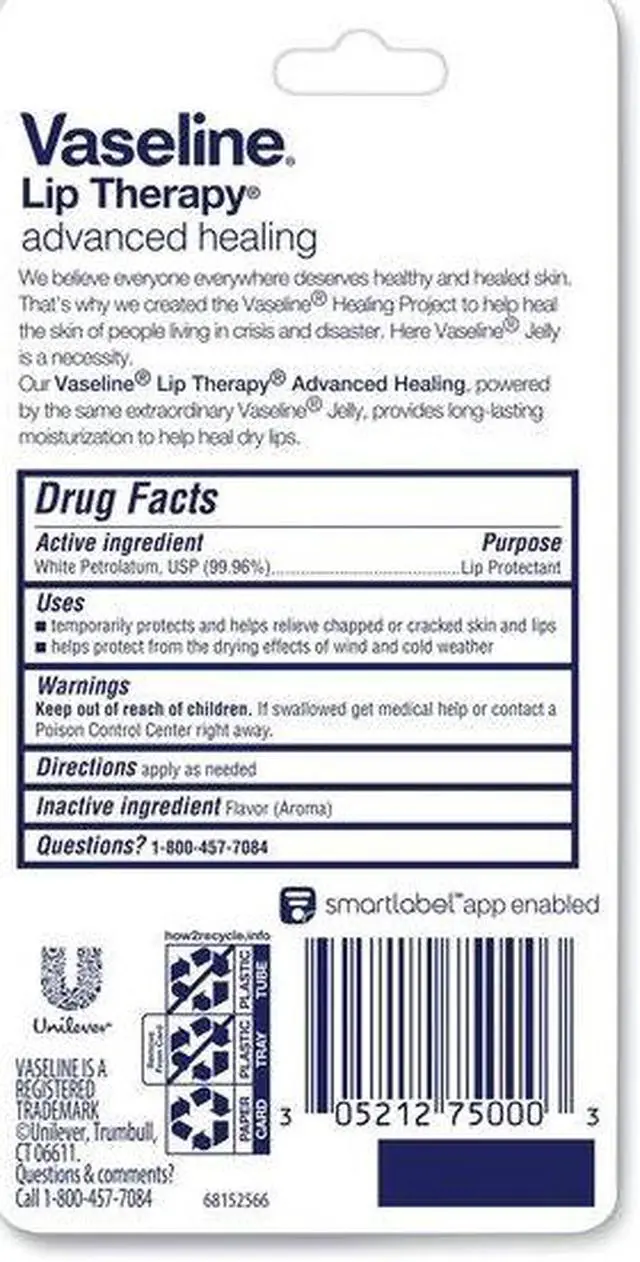 Alt view image 5 of 8 - Vaseline Lip Therapy Advanced Lip Balm