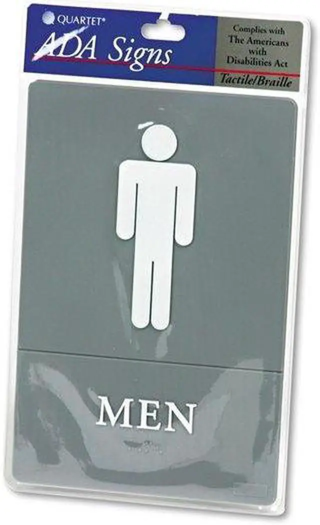 Alt view image 10 of 12 - Headline Sign ADA Sign Men Restroom Symbol w/Tactile Graphic Molded Plastic 6 x