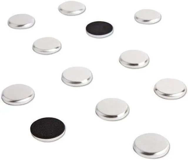 Alt view image 7 of 15 - U Brands High Energy Magnets Circle Silver 1.25" Dia 12/Pack 2911U00-12