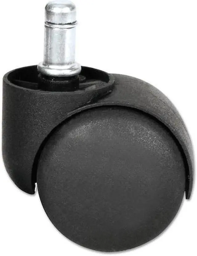 Alt view image 12 of 13 - Alera Dual Wheel Hooded Casters B Stem 1 1/2" Caster Black CASTERHT1