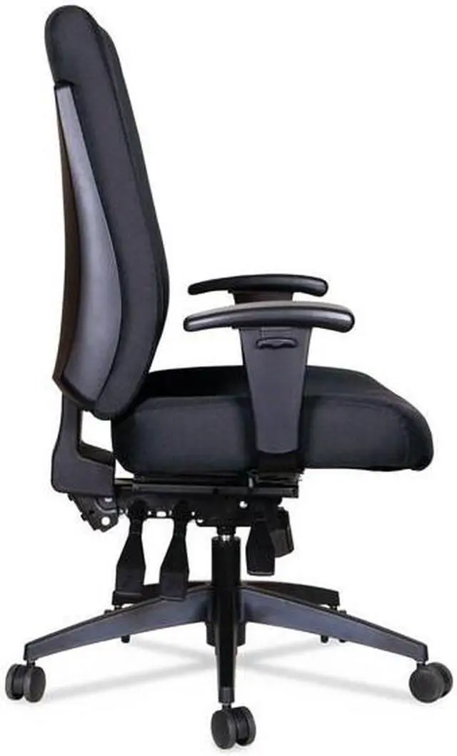 Alt view image 17 of 20 - Alera Wrigley Series 24/7 High Performance High-Back Multifunction Task Chair Black HPT4101
