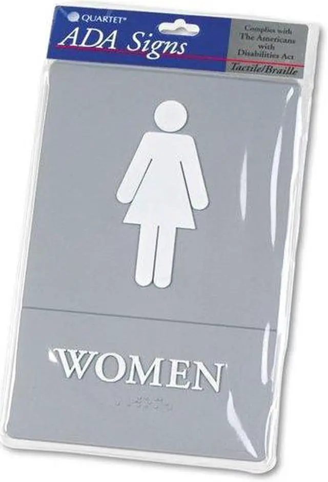 Alt view image 7 of 7 - Headline Sign ADA Sign Women Restroom Symbol w/Tactile Graphic Molded Plastic 6