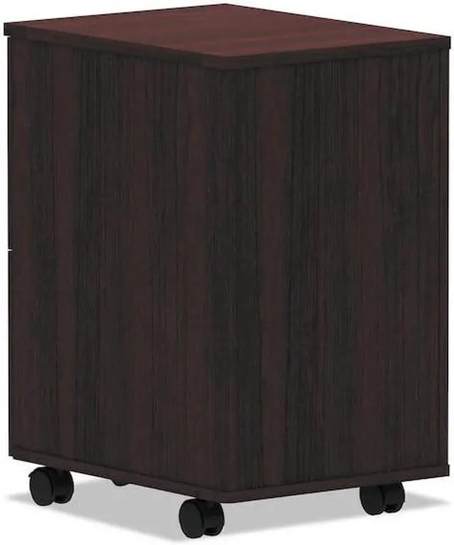 Alt view image 14 of 14 - Alera Valencia Series Mobile File/File Pedestal, 15 3/8 x 20 x 26 5/8, Mahogany