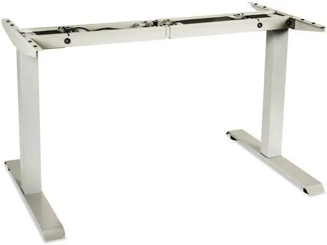 Alt view image 16 of 20 - 2-Stage Electric Adjustable Table Base, 27 1/4" To 47 1/4" High, Gray