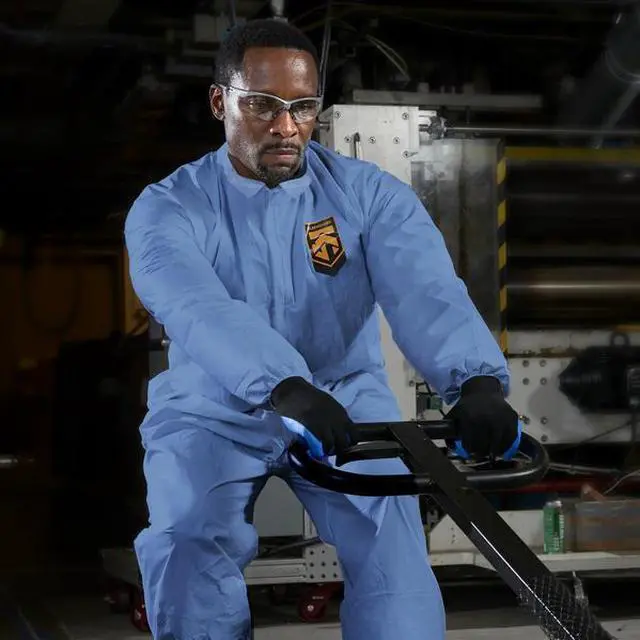 Alt view image 6 of 8 - KLEENGUARD 58504 Disposable Coveralls, Collared, XL, SMMMS, Zipper, Elastic