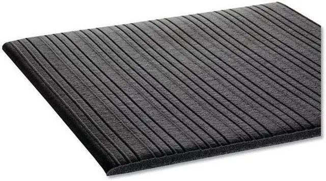 Alt view image 6 of 10 - Crown Ribbed Vinyl Anti-Fatigue Mat 36 x 60 Black FL3660BK