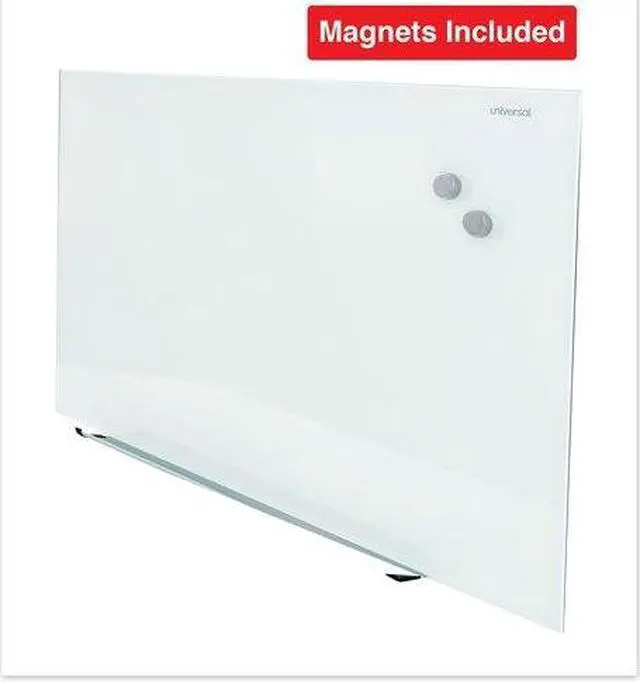 Alt view image 7 of 10 - Universal Frameless Magnetic Glass Marker Board, 36" X 24", White UNV43202